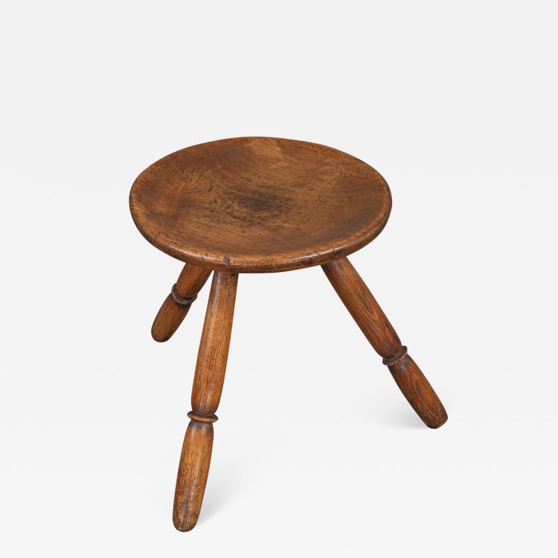 A Circular 19th Century Small Milking Stool