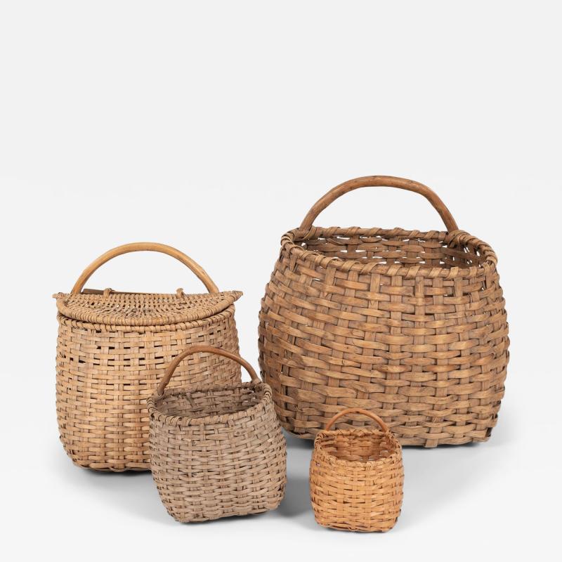A Collection of Four 19th Century Swedish Baskets