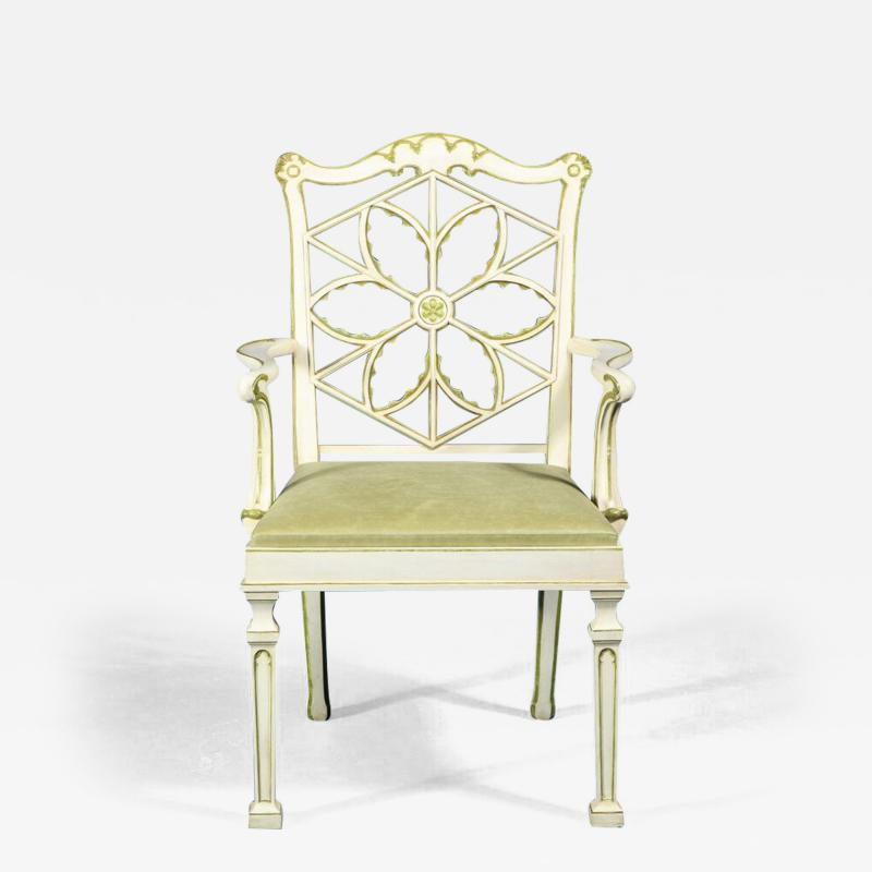 A Custom Painted Chippendale Style Armchair
