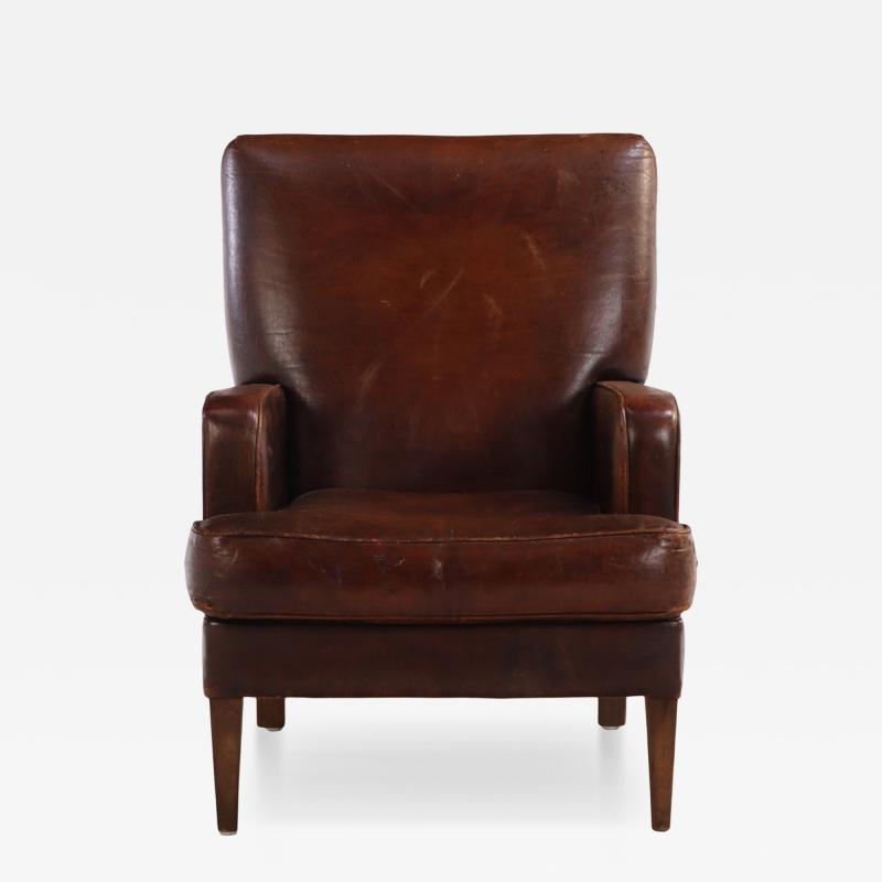 A Dutch Classic Leather Club Chair C 1960 