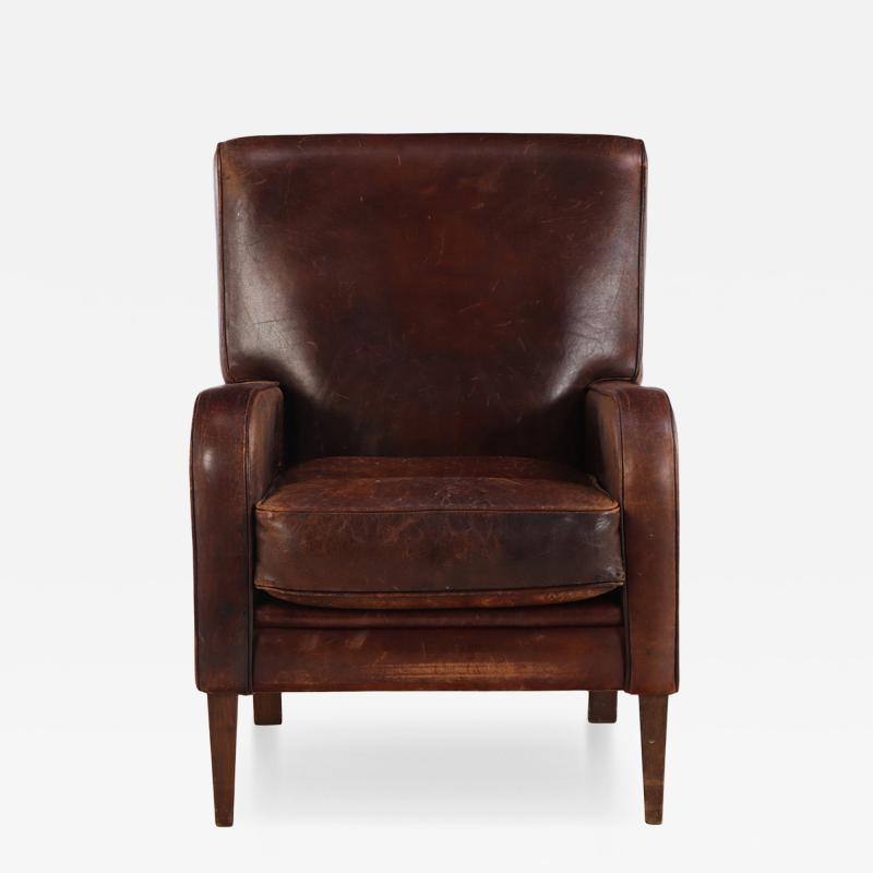 A Dutch Classic Leather Club Chair C 1960 
