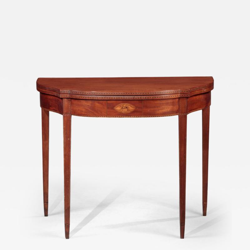 A FEDERAL EAGLE INLAID CARD TABLE