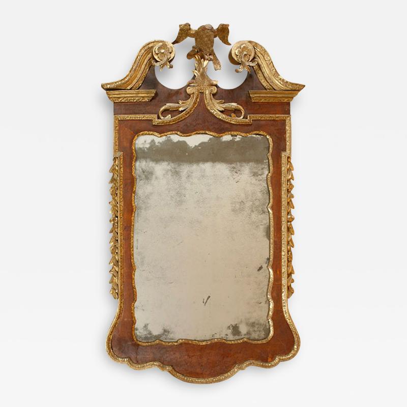 A FINE CHIPPENDALE LOOKING GLASS