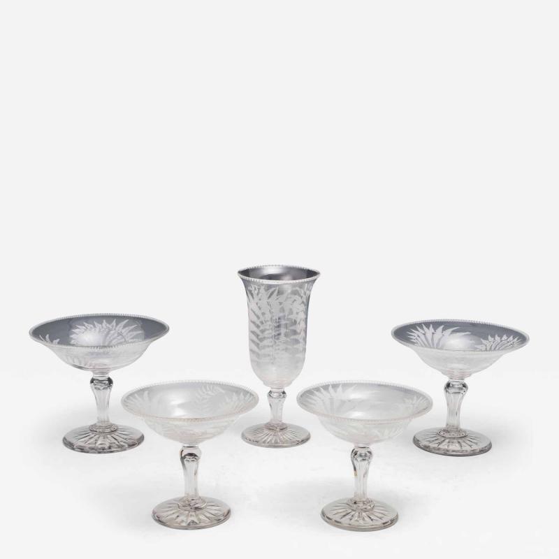 A FINE TABLE SERVICE FINELY ENGRAVED WITH FERN DECORATION