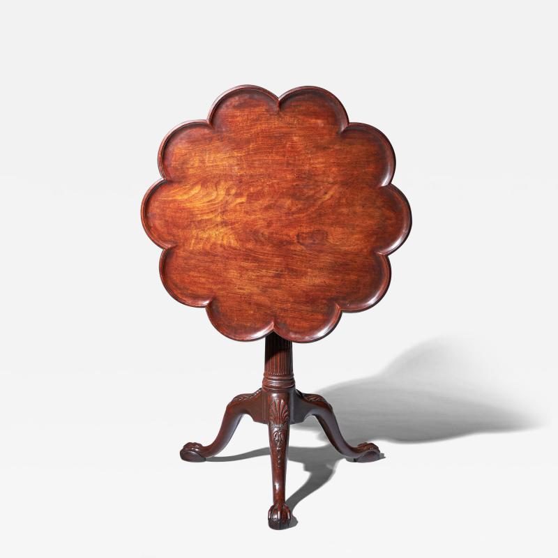 A Fine 18th Century George II Mahogany Pie Crust Tripod Table Circa 1750
