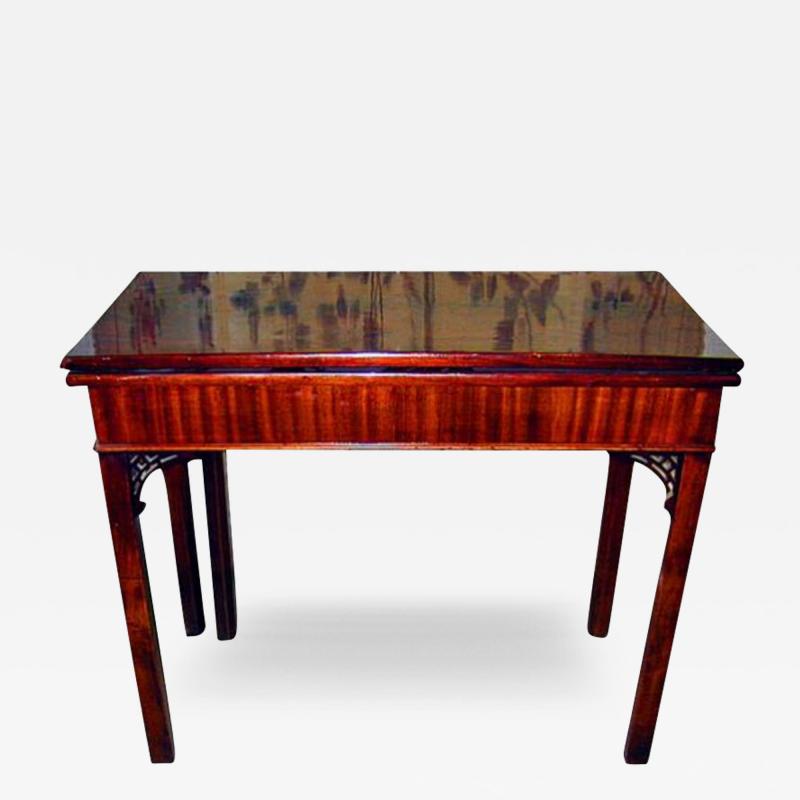 A Fine 19th Century English Mahogany Folding Card Table