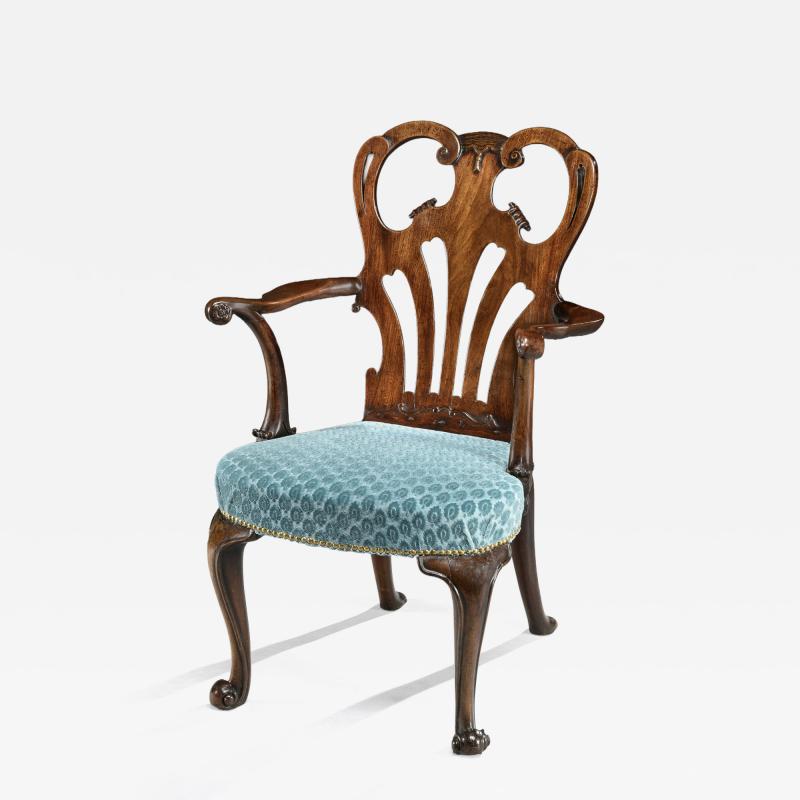 A Fine George II Carved Mahogany Armchair