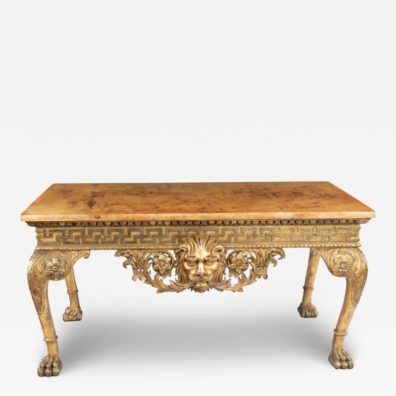 A Fine and Important 19 th Century Giltwood Side Table in the Irish George II