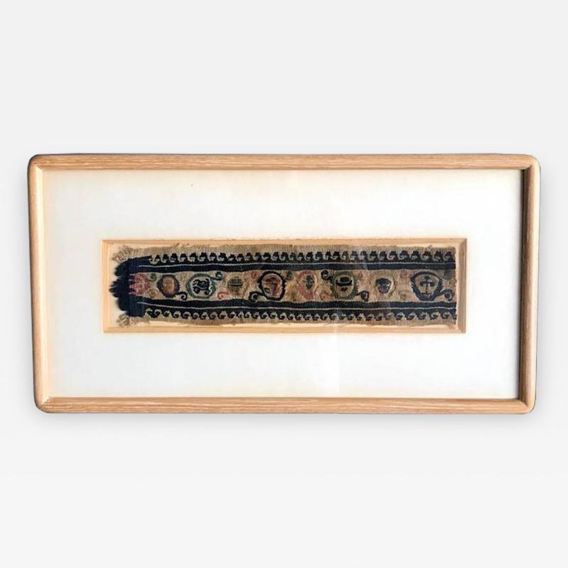 A Framed Antique Coptic Textile