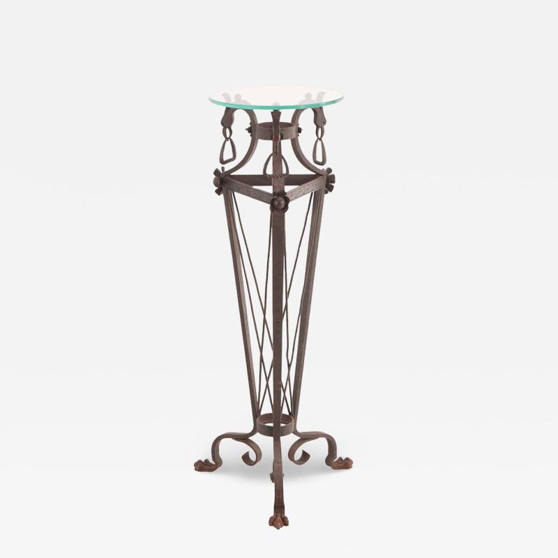 A French Art Deco Wrought Iron Plant Stand Pedestal C 1920 
