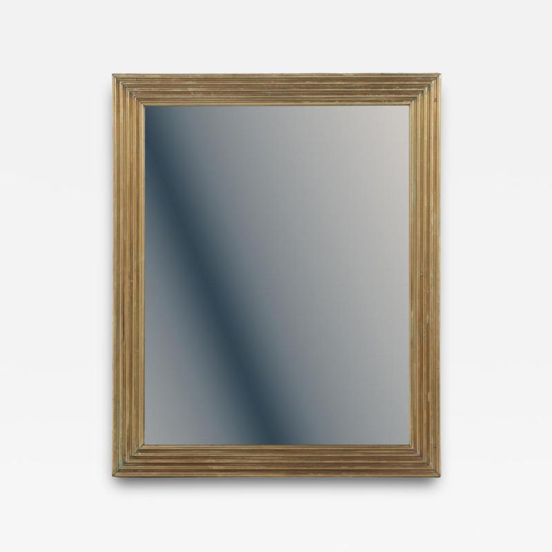 A French Brass Bistro Mirror 19th C 