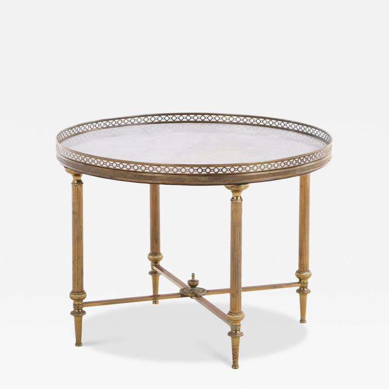 A French Directoire Style Round Brass Occasional Table C 1945 