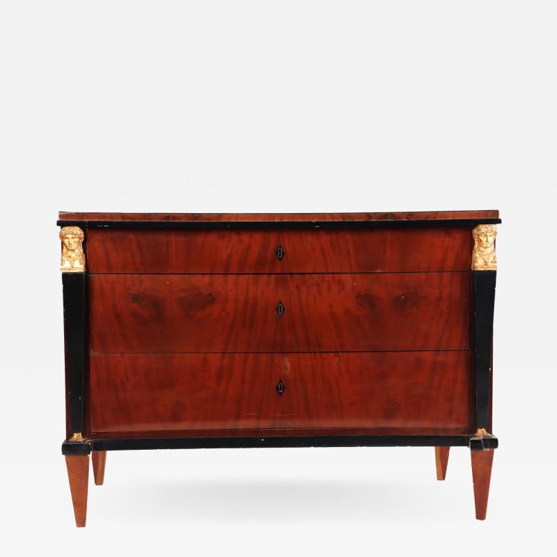 A French Empire Neoclassical style chest of drawers late nineteenth century