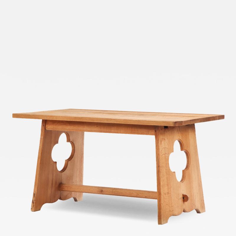 A French Gothic Style Solid Oak Dining Table C 1940 