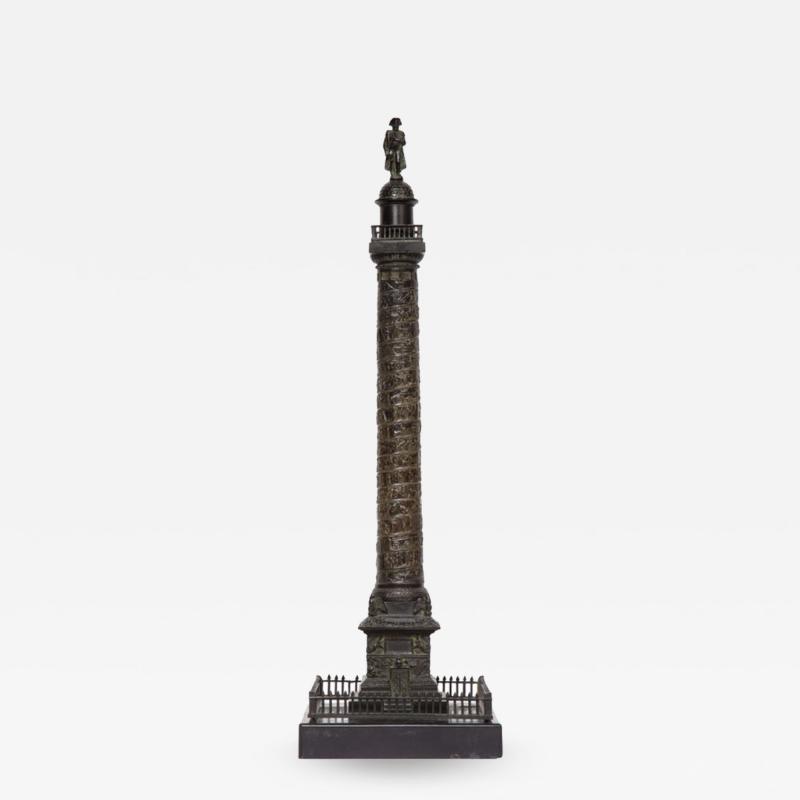 A French Grand Tour Bronze of the Place Vendome in Paris 19th Century