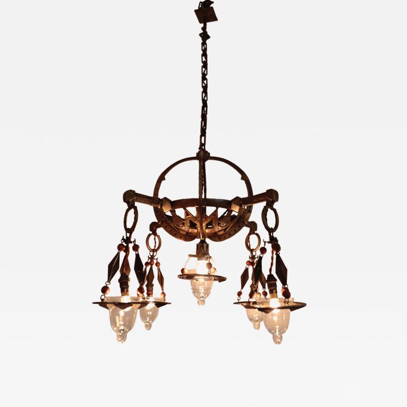 A French Iron Chandelier circa 1930