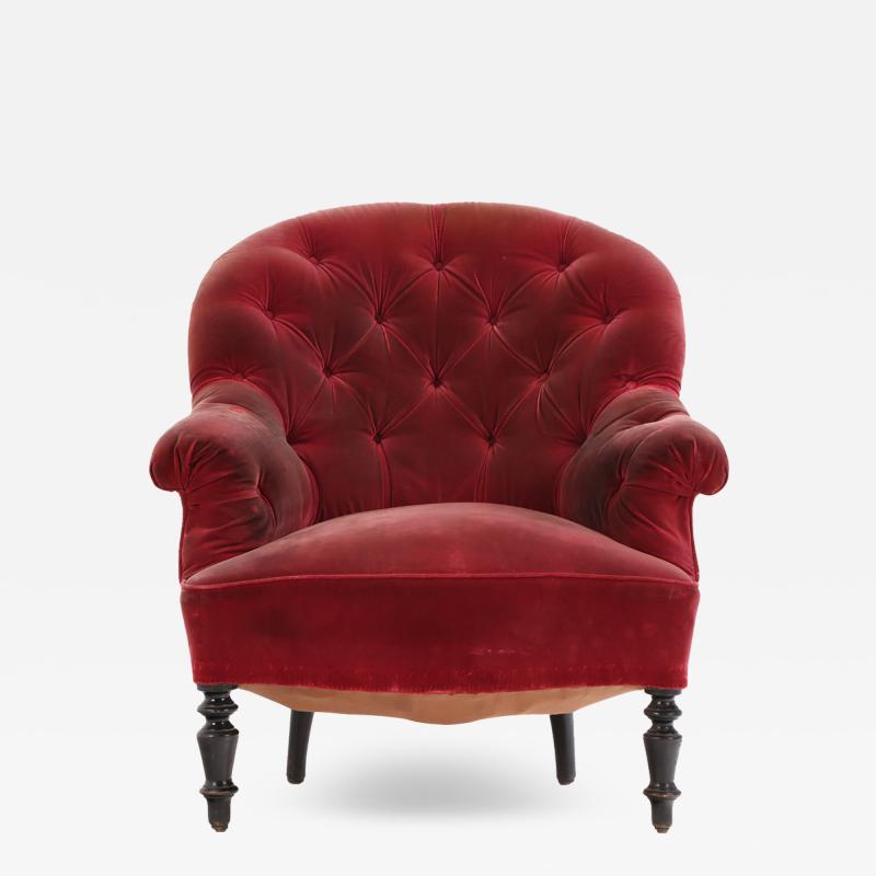 A French Napoleon III Lounge Chair C 1860 