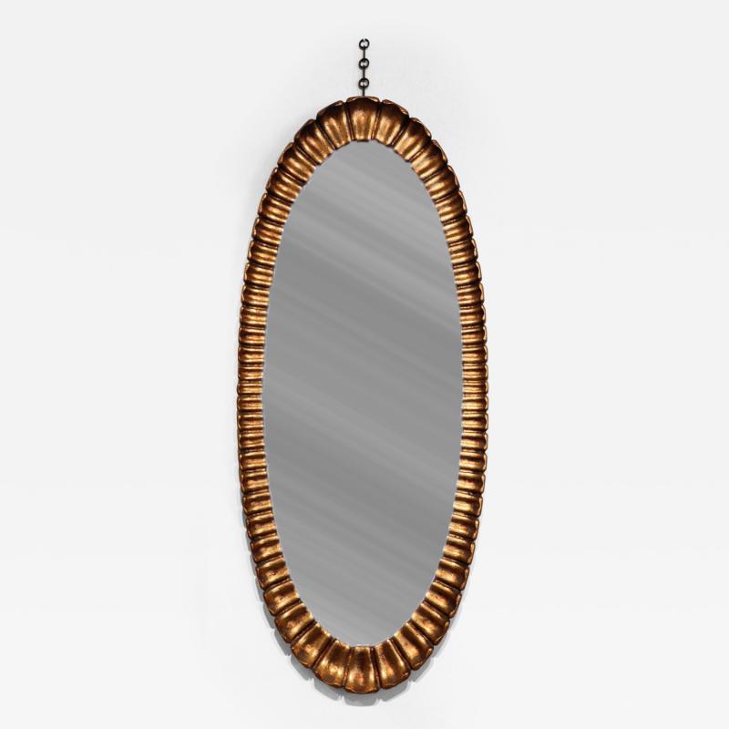 A French Oval Giltwood Mirror circa 1950