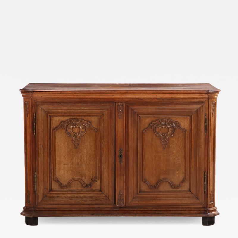 A French Provincial Oak Two Door Server Buffet C 1880 