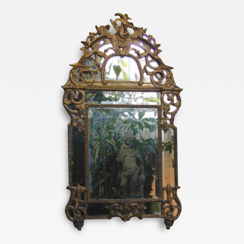 A French R gence Giltwood Mirror