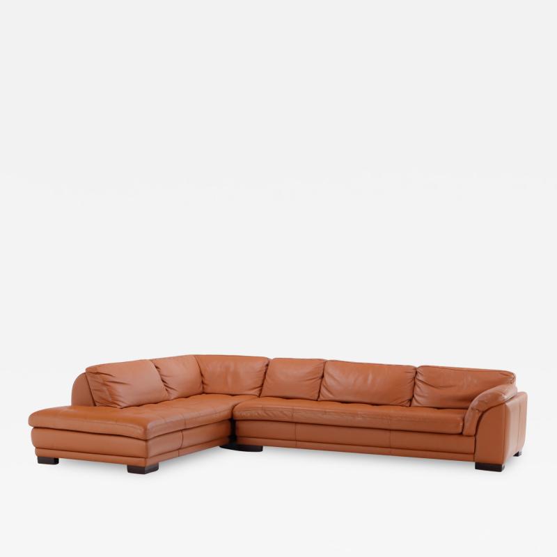 A French Roche Bobois leather sectional sofa 
