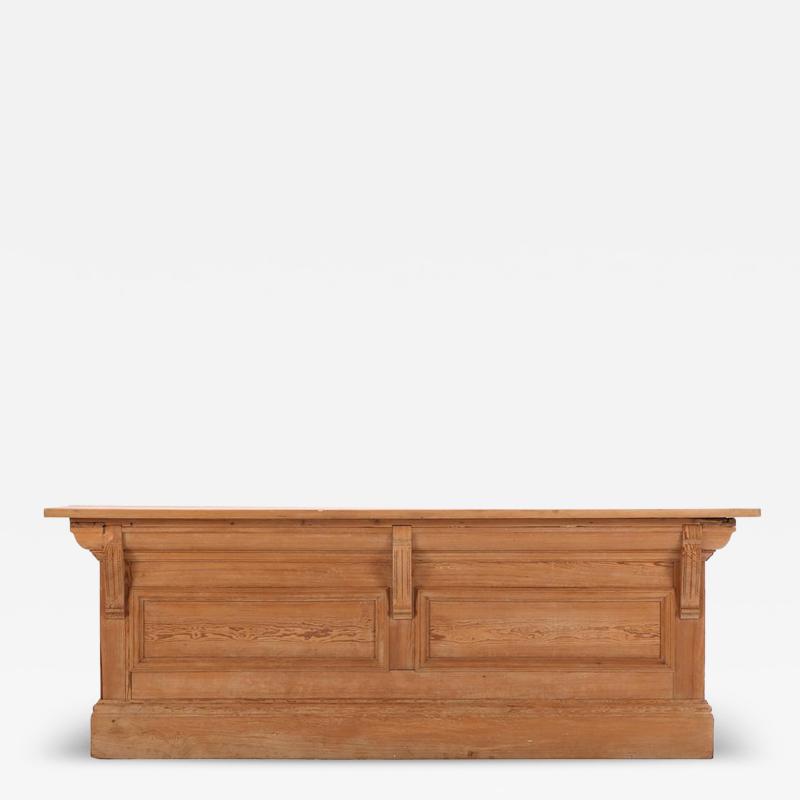 A French pine store counter C 1890 
