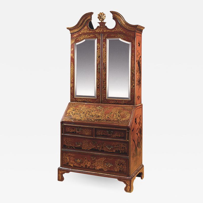 A George II Japanned Bureau Cabinet