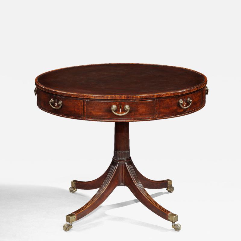 A George III Period Mahogany Drum Table
