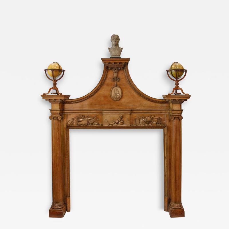 A George III carved pine chimneypiece from The Marine Society by Tousey 1775