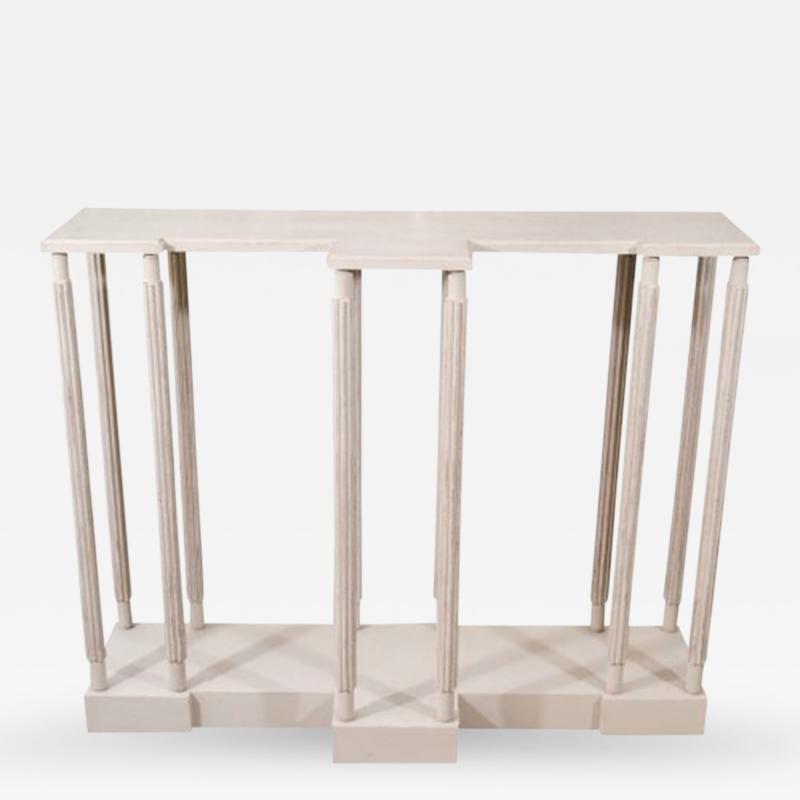 A Grey Painted Model Stand Console Table Designed by Sir John Soane