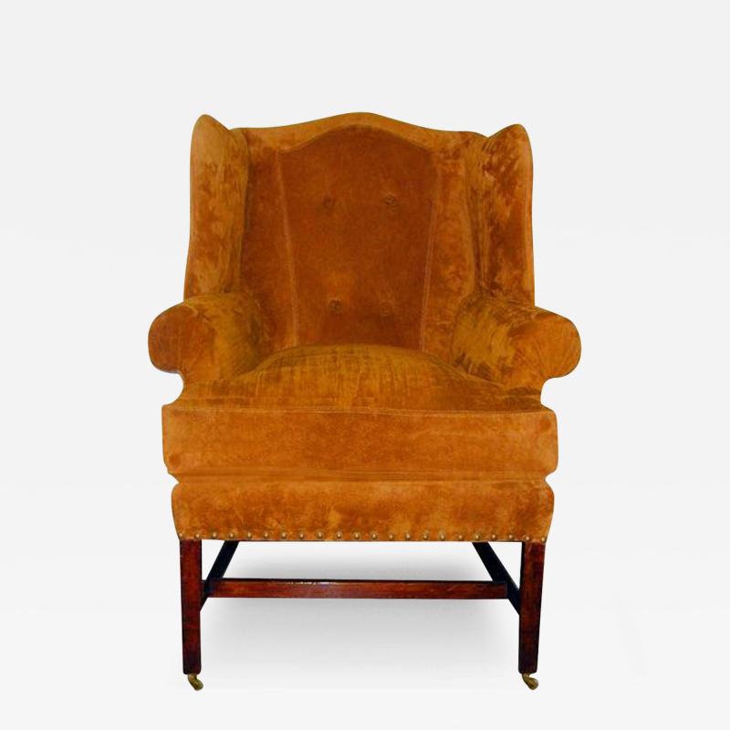 A Handsome 18th Century Mahogany English Wing Chair