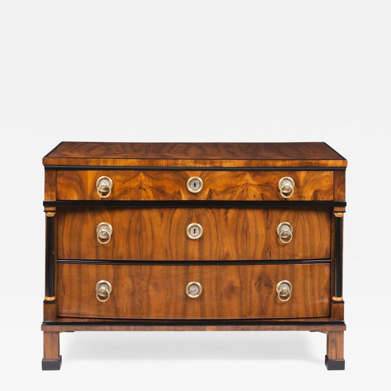 A Handsome Biedermeier Three Drawer Commode