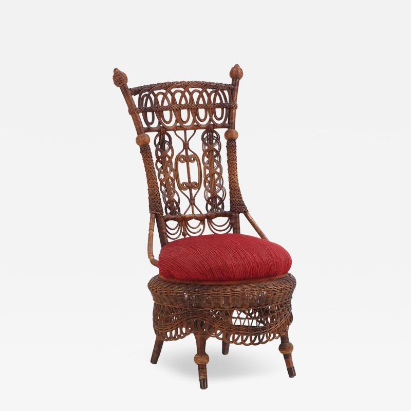 A Heywood Wakefield wicker chair C 1890 