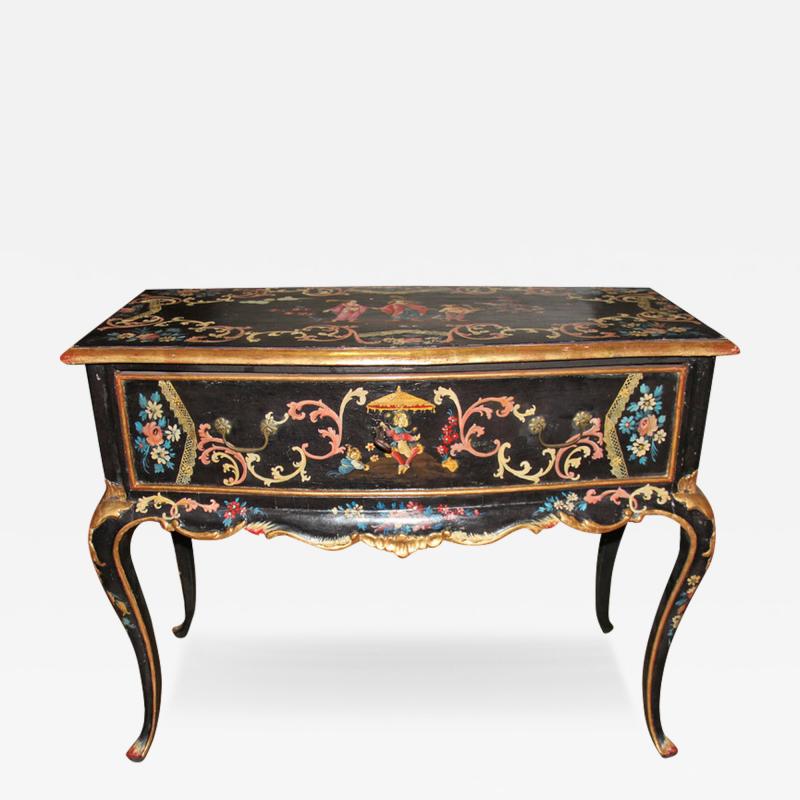 A Highly Rare 18th Century Venetian Rococo Cassettone Piccolo Lowboy 