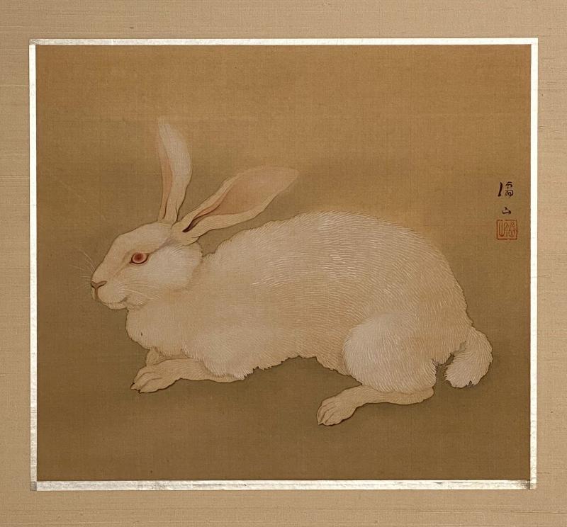 A Japanese portrait of a rabbit late Meiji Period circa 1890 