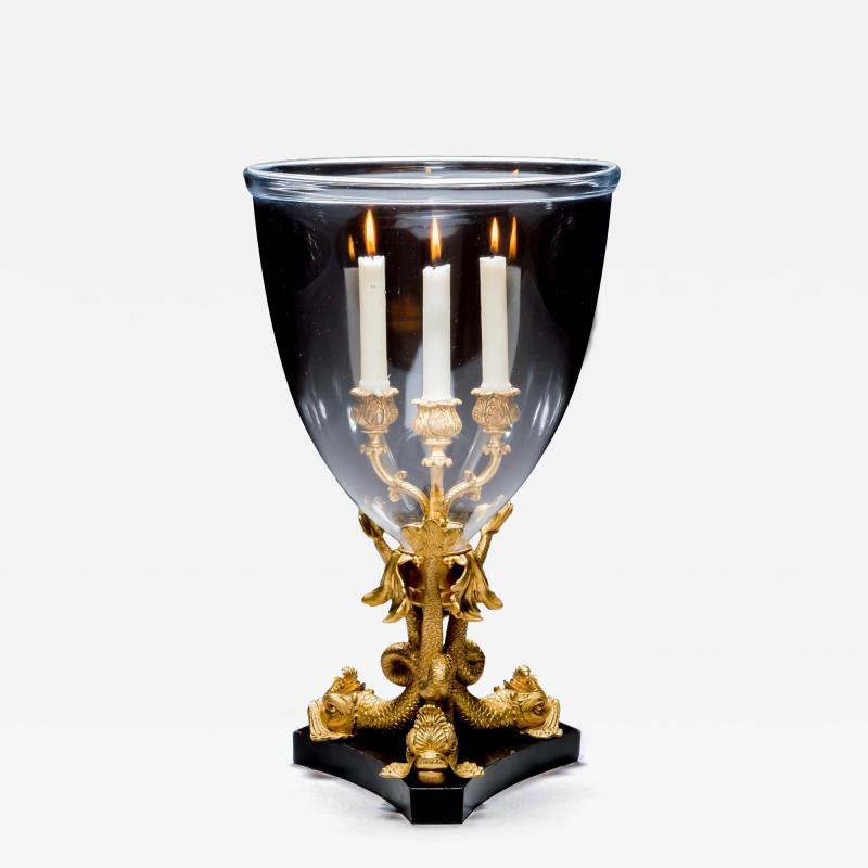 A LARGE GEORGE IV HURRICANE LANTERN