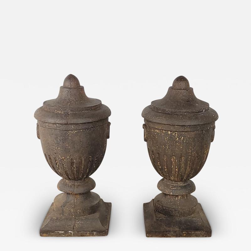A Large Pair of Cast Iron Urns Early 19th Century England