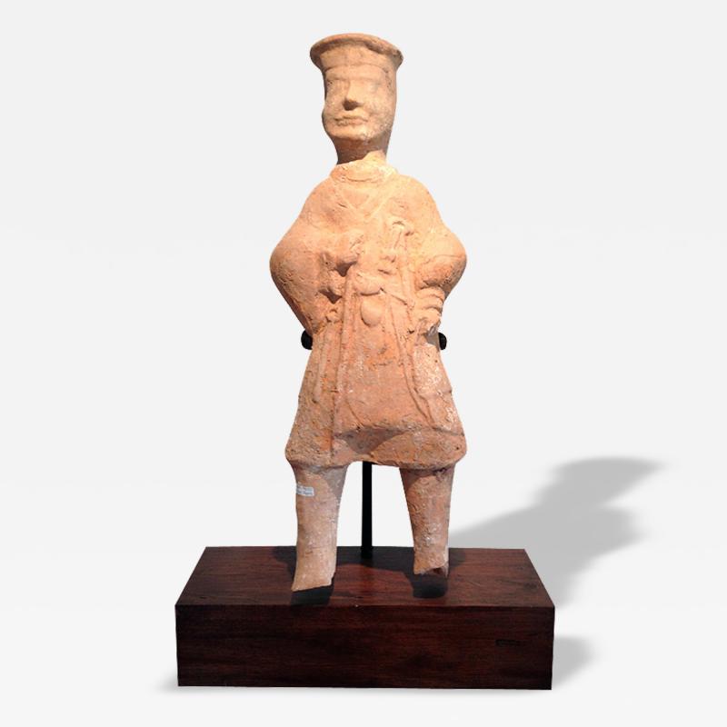 A Large Pottery Figure Chinese Han Dynasty