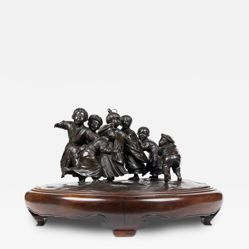 A Large and Exceptional Japanese Meiji Period Tokyo School Bronze Sculpture