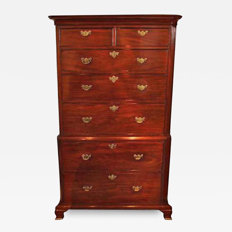 A Late 18th Century English Mahogany Tallboy Chest on Chest