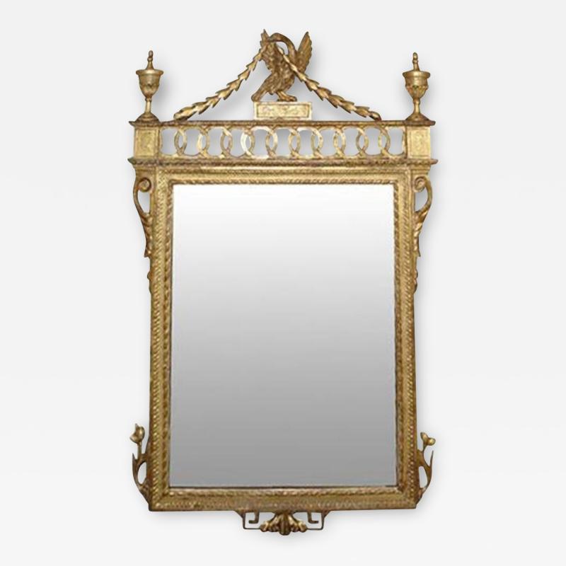 A Late 18th Century Italian Neoclassical Giltwood Mirror
