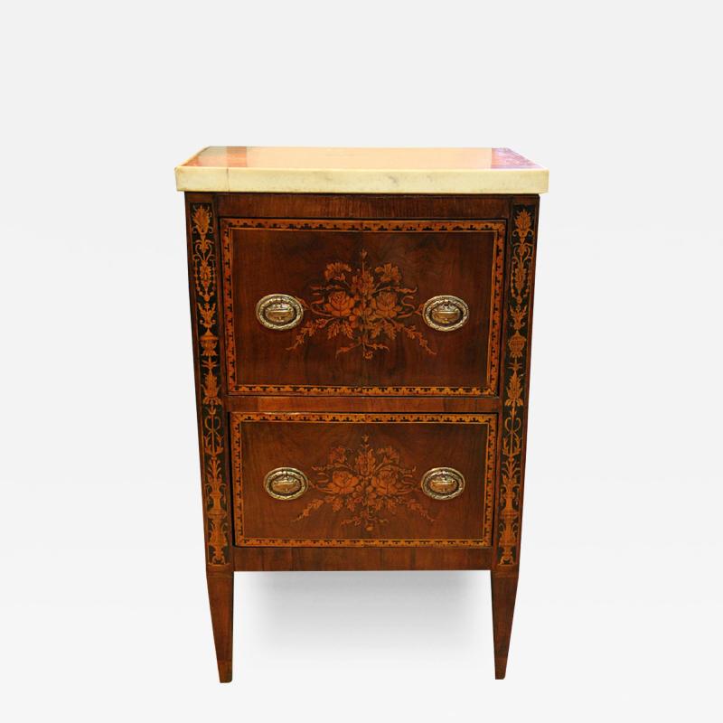 A Late 18th Century Louis XVI Italian Commodino Bedside Table 