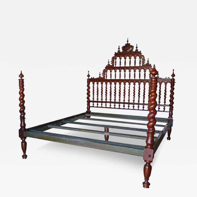 A Magnificent 18th Century King Sized Portuguese Rosewood Bed