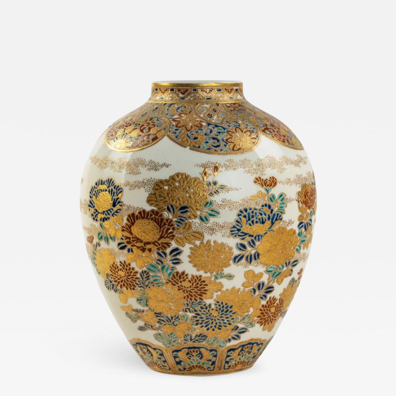 A Meiji period Satsuma earthenware vase