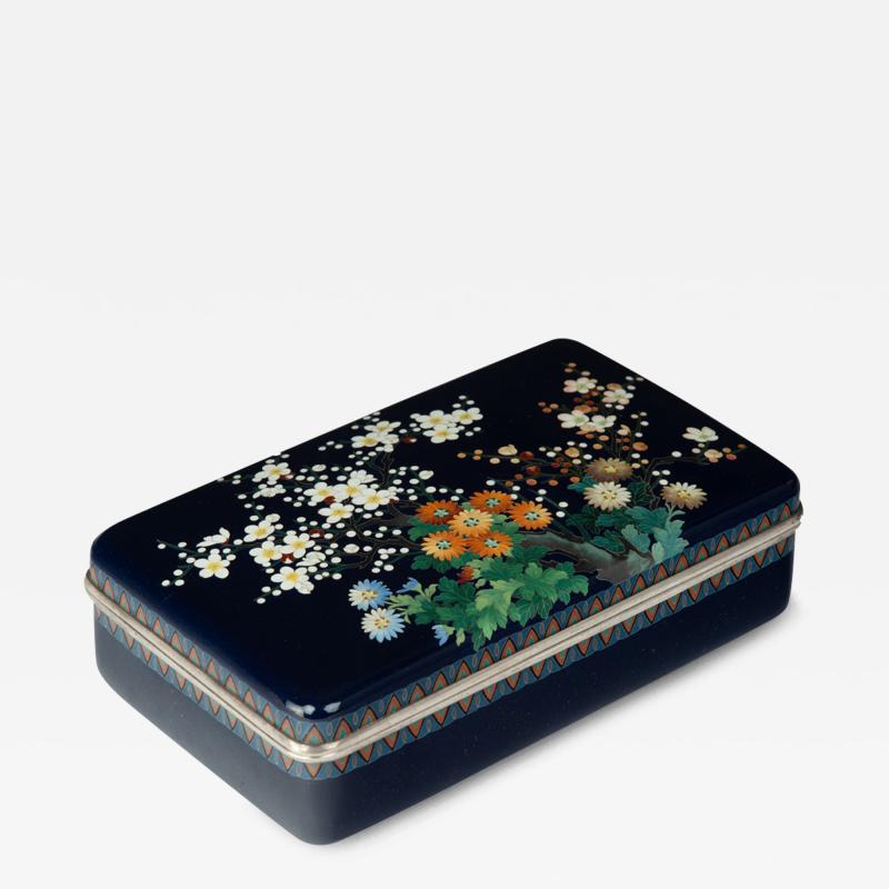 A Meiji period cloisonn box and cover Ando Company