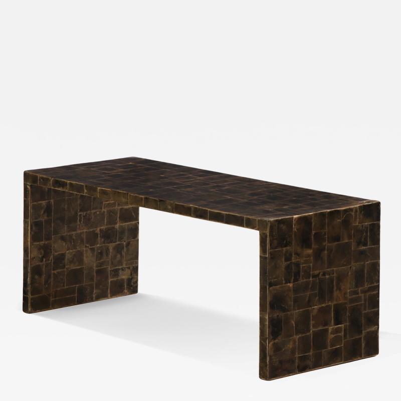 A Mica Covered Waterfall Coffee Table in the manner of Jean Michel Frank