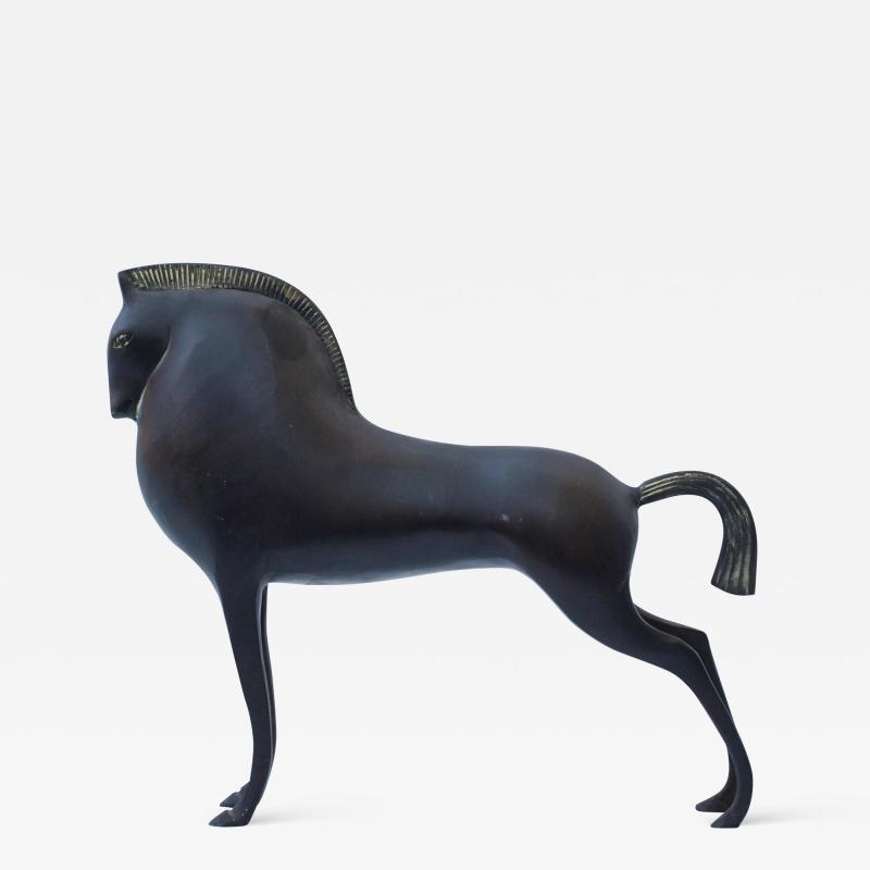 A Mid Century Cast Bronze Horse In The Manner of Boris Loved Lorski