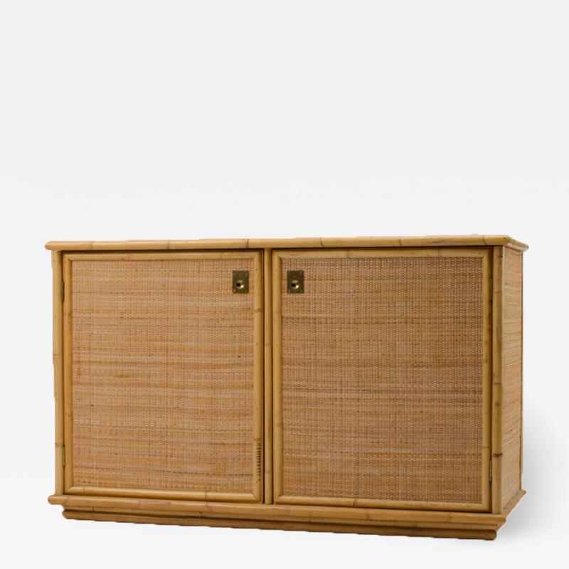 A Mid Century Italian rattan server circa 1960