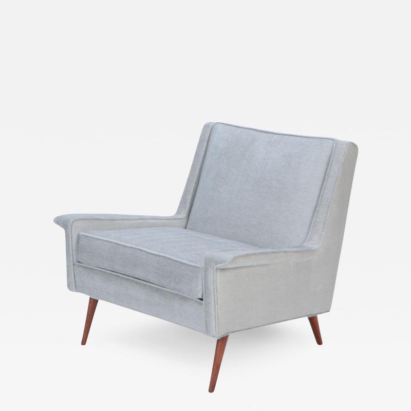 A Mid Century Modern newly upholstered lounge chair circa 1950