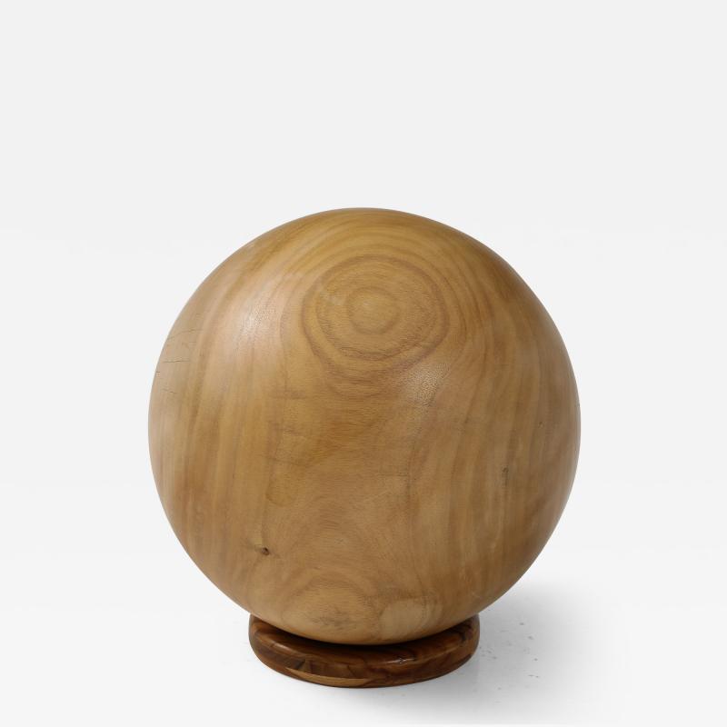 A Modern decorative Sphere Solid Tropical Wood 